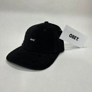 Obey Propaganda ClaspBack Style Corduroy Black Skateboard / Baseball Unisex Hat